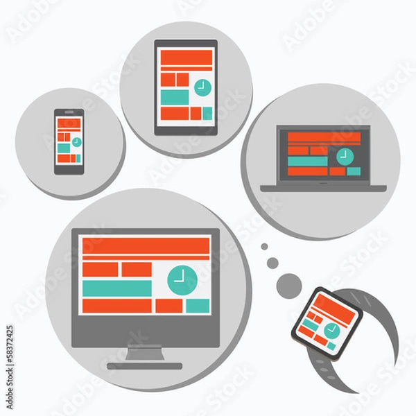 Fototapeta responsive web design for different devices