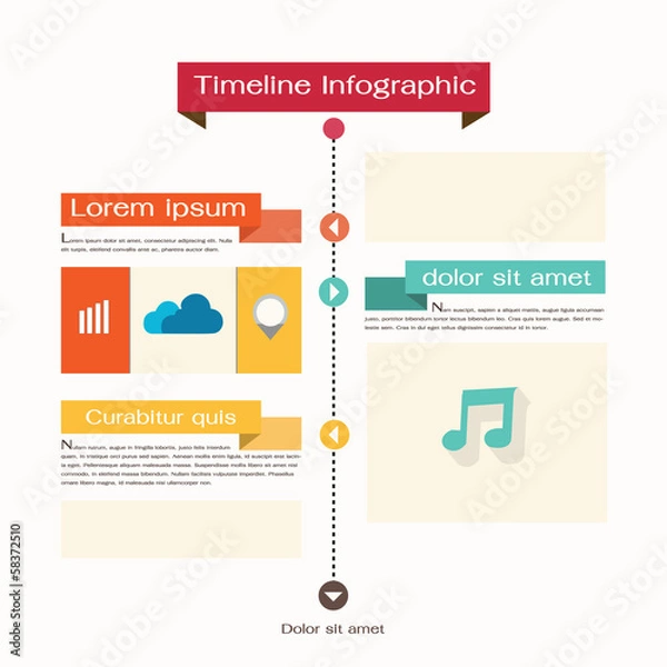 Obraz Timeline Web Element Template. Vector illustration
