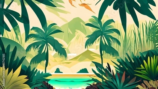 Fototapeta tropical tree | Generative AI
