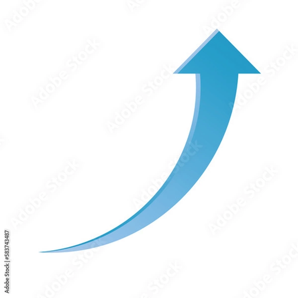 Obraz Blue arrow pointing up