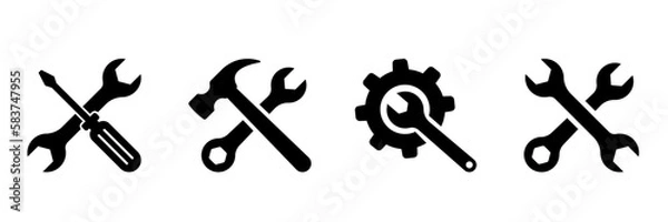 Fototapeta Tools vector icons collection