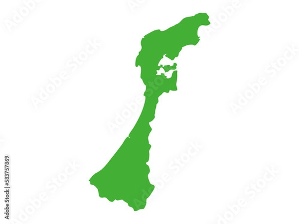 Obraz 日本の石川県の形