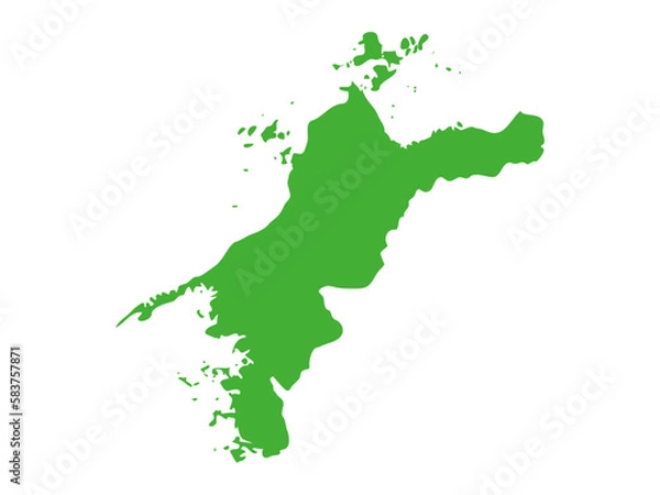 Obraz 日本の愛媛県の形