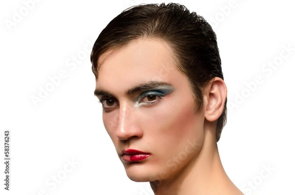 Fototapeta Man wearing make up, Portrait of a drag queen
