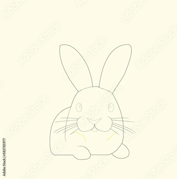 Fototapeta easter bunny with egg