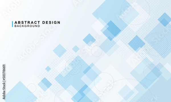 Obraz 四角形や丸で組み合わせた抽象的な背景素材