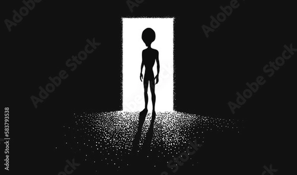 Obraz Arrival of alien to Earth