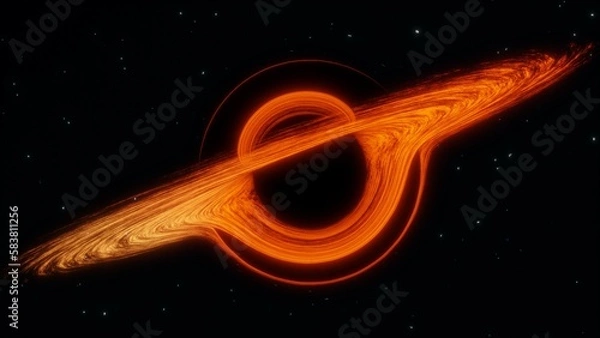 Obraz 宇宙空間に浮かぶ天体ブラックホール