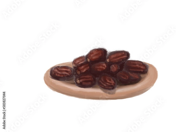 Fototapeta A Date Palm Kurma Painting.