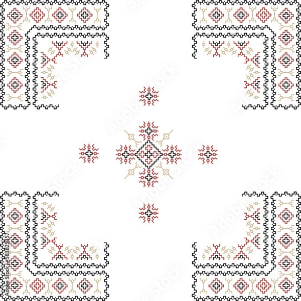 Fototapeta set of patterns