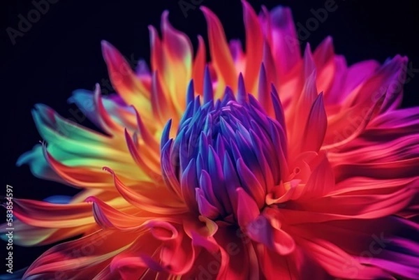 Fototapeta Inner Spectrum Flower Generative AI