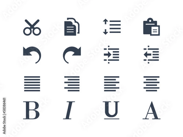 Obraz Formatowanie i edycja ikon