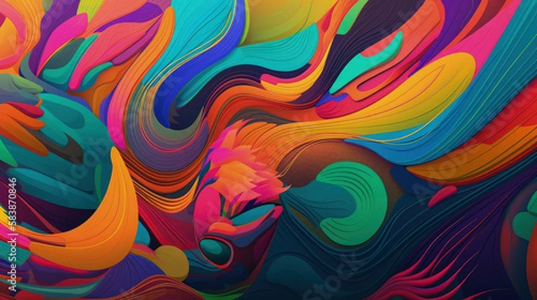 Fototapeta colourful abstract background - generative ai