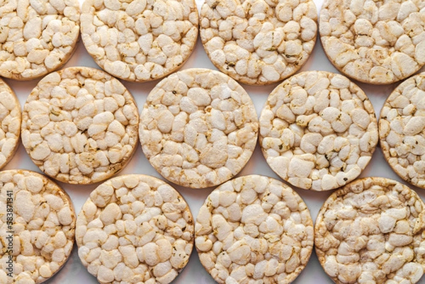 Obraz Healthy diet puffed rice cake texture