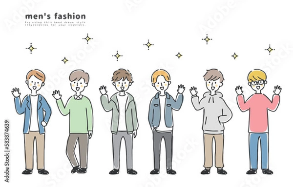 Fototapeta 色々な男性　笑顔