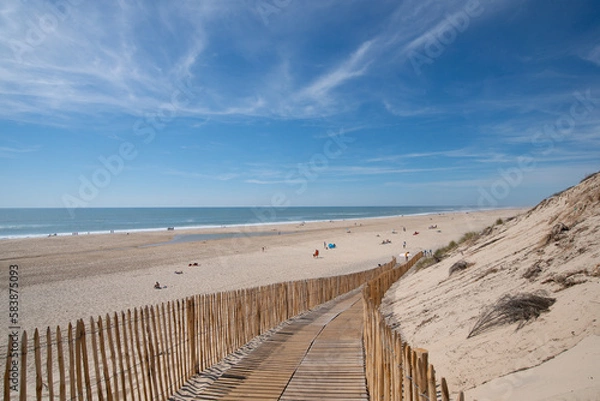 Obraz arrivée sur la palge par une chaude journée
