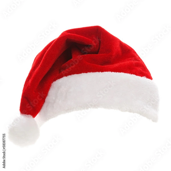 Obraz Santa hat isolated in white background
