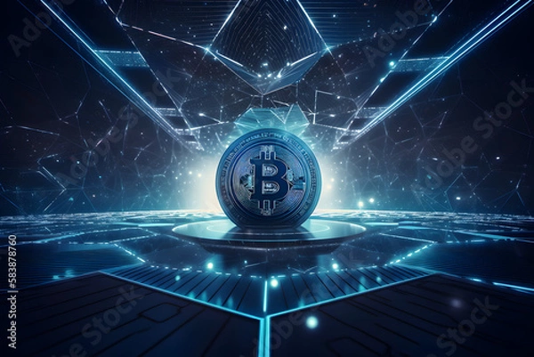 Obraz Futuristic blockchain