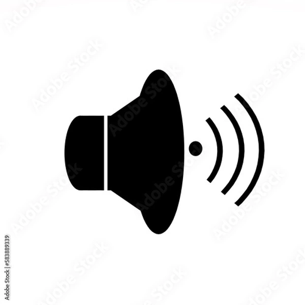 Fototapeta loudspeaker isolated on white background.