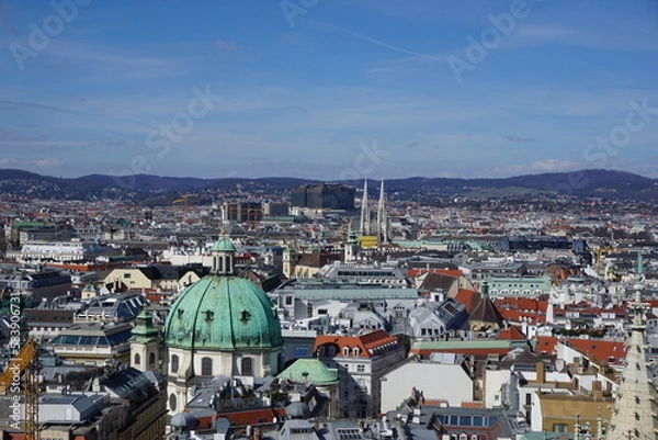 Fototapeta Vienna view from St Stephen Catheral