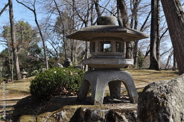 Obraz 日本庭園の灯篭