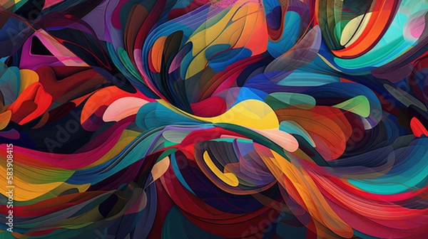 Fototapeta colourful abstract background - generative ai