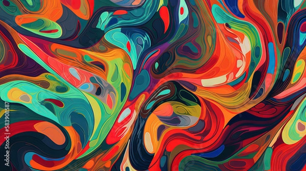 Fototapeta colourful abstract background - generative ai
