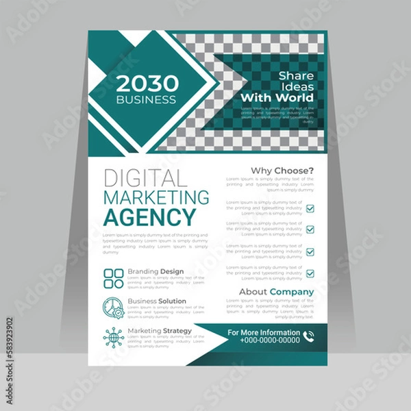 Obraz Digital marketing agency design flyer start your business design best quality flyer design