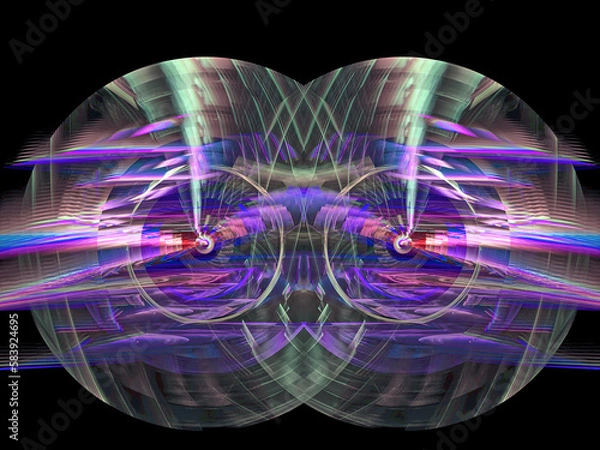 Obraz Abstract Magic energy multicolored fractal. 3D rendering.