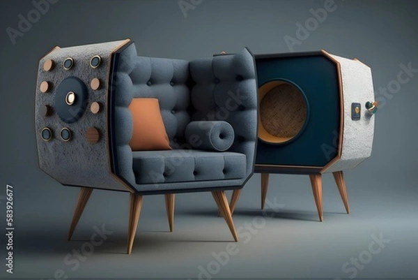 Fototapeta furniture created using AI Generative Technology