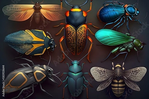 Fototapeta insects created using AI Generative Technology