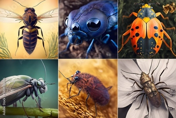 Fototapeta insects created using AI Generative Technology