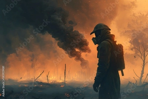 Fototapeta pollution created using AI Generative Technology