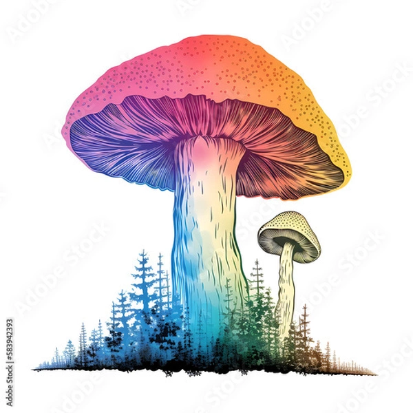 Obraz mushroom isolated on white background