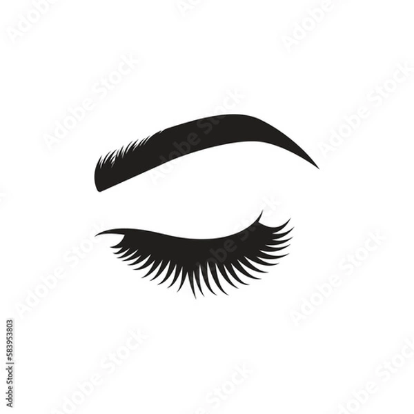 Fototapeta eyelashes logo icon design vector