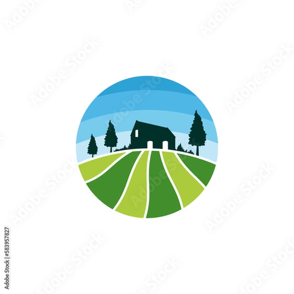 Fototapeta Agriculture logo template suitable for businesses and product names, etc