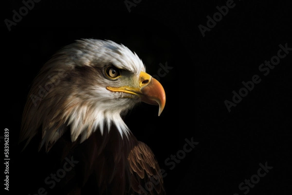 Fototapeta portrait of the eagle, Generative AI