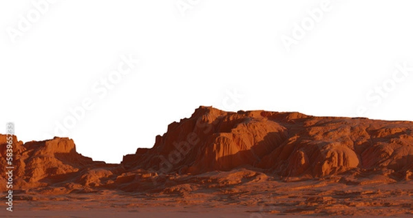 Fototapeta 3D renders - mountains - landscapes - isolated PNG images