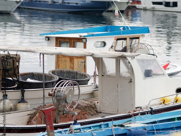 Obraz Panorama from the wharf of the port of Mergellina