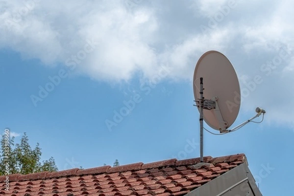 Obraz Satellite dish on the roof