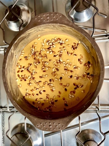Obraz preparing pasta in a pan