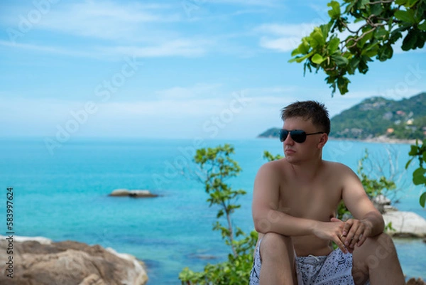 Obraz a man is resting in Thailand