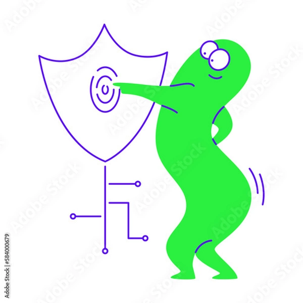 Obraz Scanning fingerprint