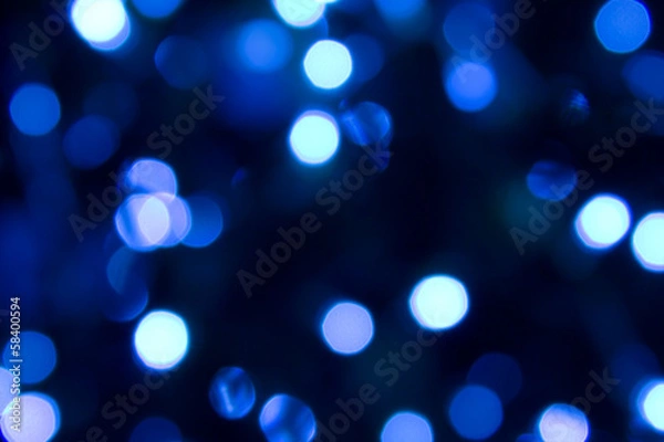 Obraz Bokeh Blue lights abstract background