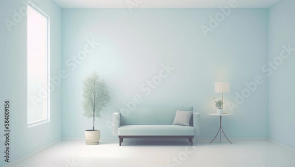 Fototapeta Clean Background with Light Colors, Generative AI