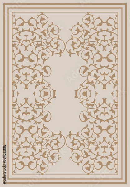 Obraz Classic patterned Leaves motif framed carpet pattern