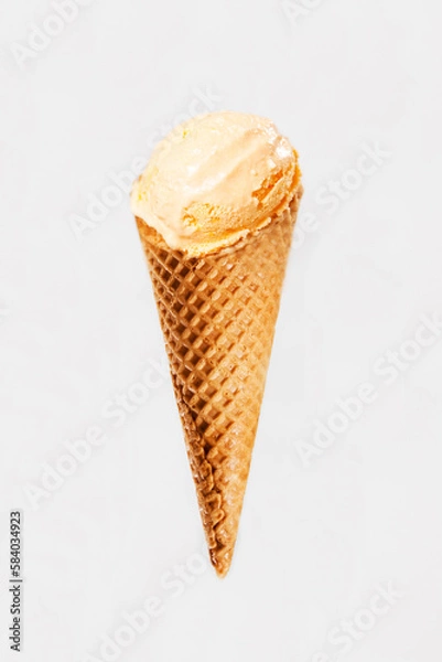 Fototapeta ice cream cone isolated on white background