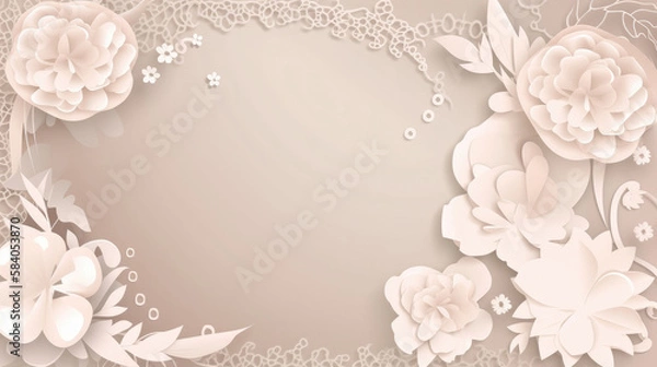 Fototapeta Abstract wedding background. Illustration AI Generative.