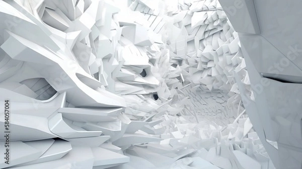 Obraz white futuristic background, ai generated