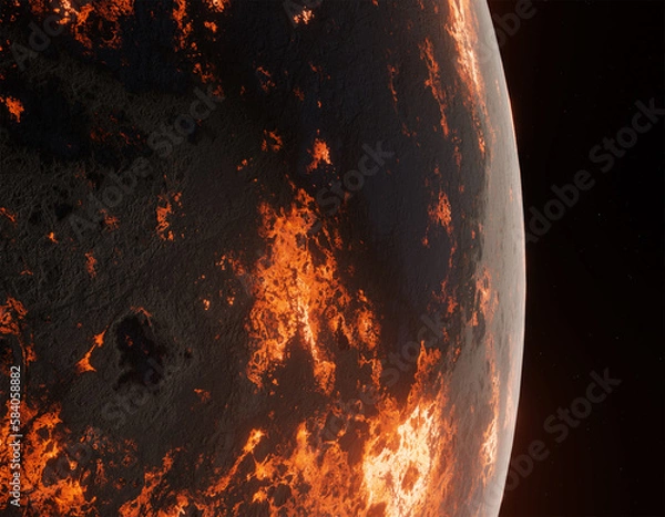 Obraz Planet, space, 3d illustration, 3d rendering